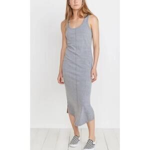 Marine Layer S Angie Maxi Dress Tank Sundress Cotton Blend Heathered Gray Boho